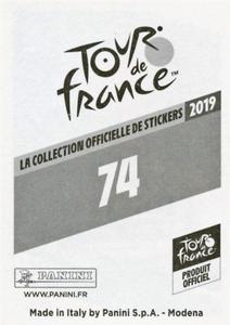 2019 Panini Tour de France #74 Peter Sagan Back